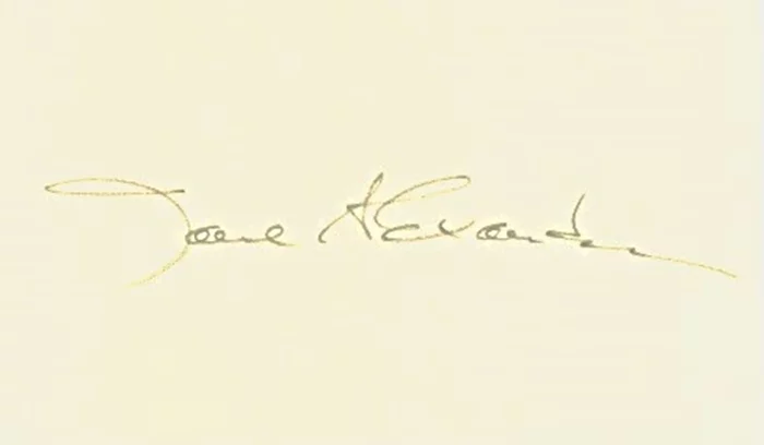 Jane Alexander autograph