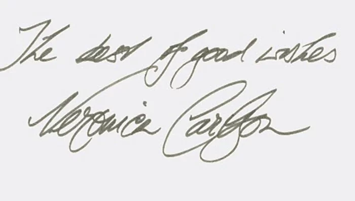 Veronica Carlson autograph