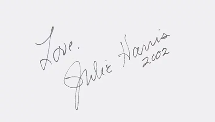 Julie Harris autograph