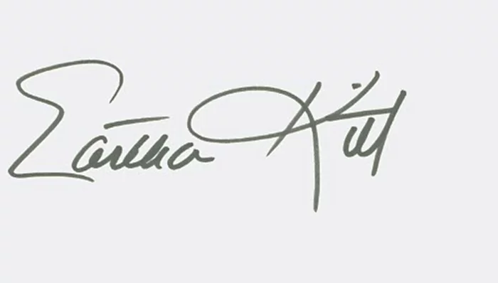 Eartha Kitt autograph