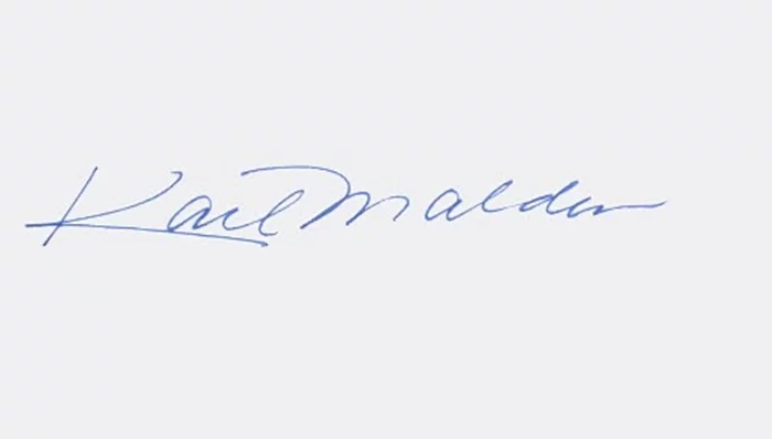 Karl Malden autograph