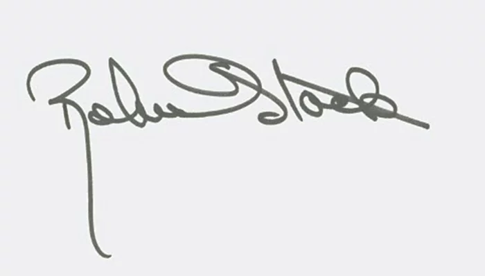 Robert Stack autograph