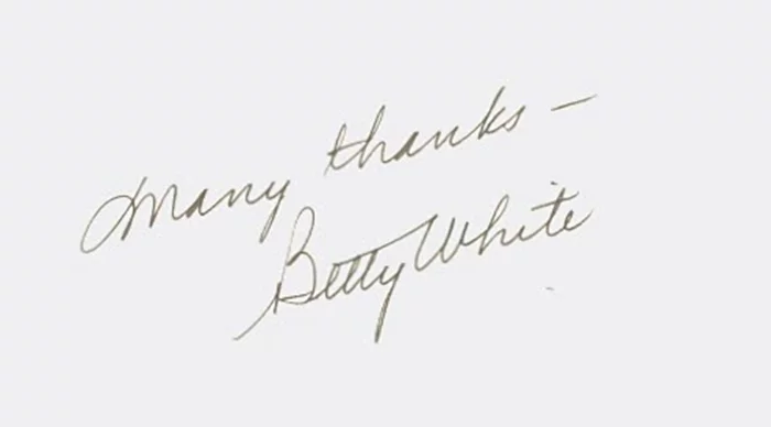 Betty White autograph