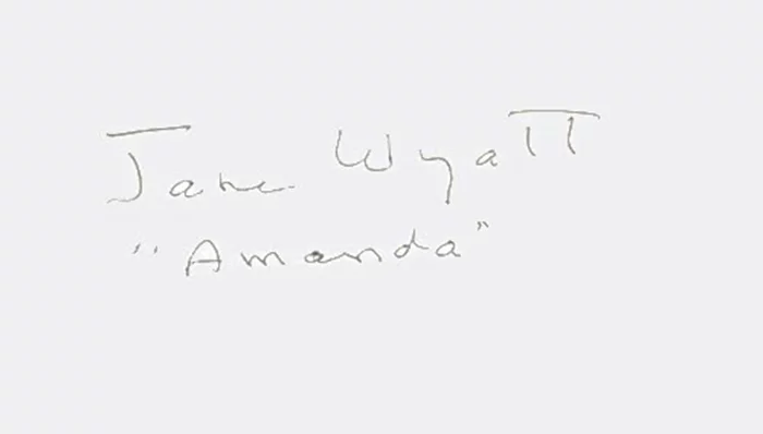 Jane Wyatt autograph