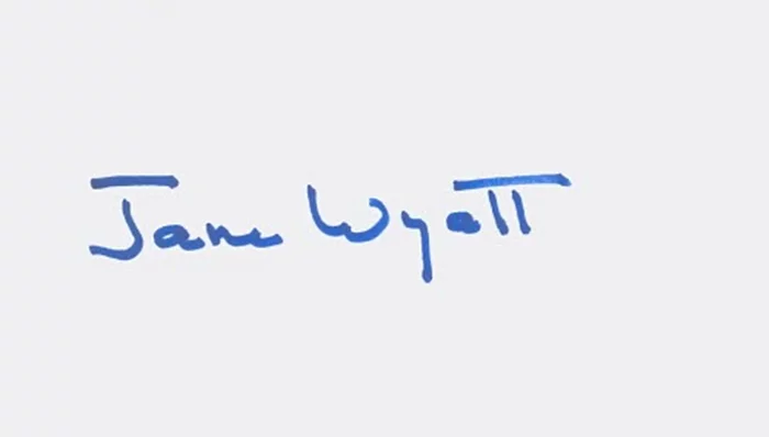 Jane Wyatt autograph