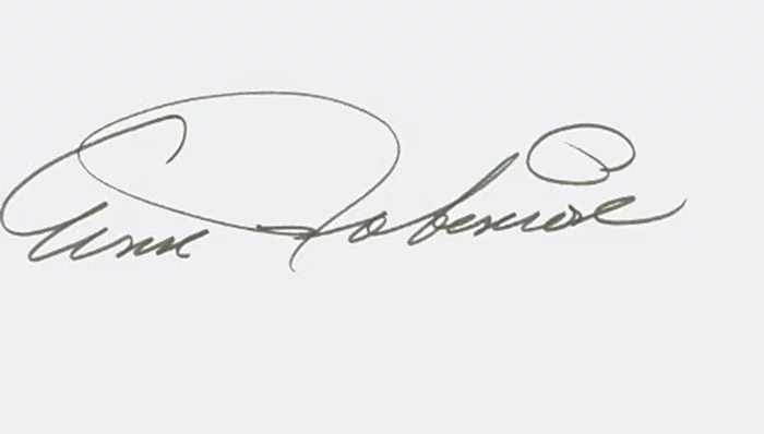 Ann Robinson autograph
