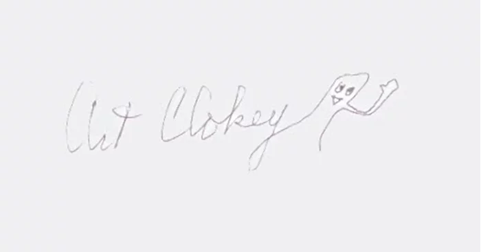 Art Clokey autograph