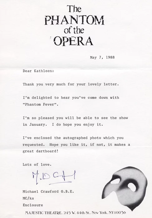 Michael Crawford autograph
