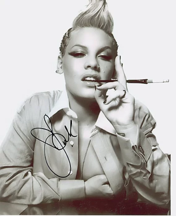 Pink autograph