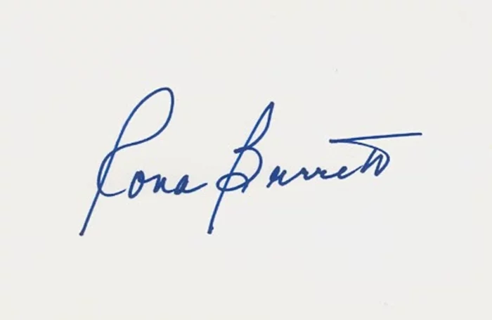 Rona Barrett autograph