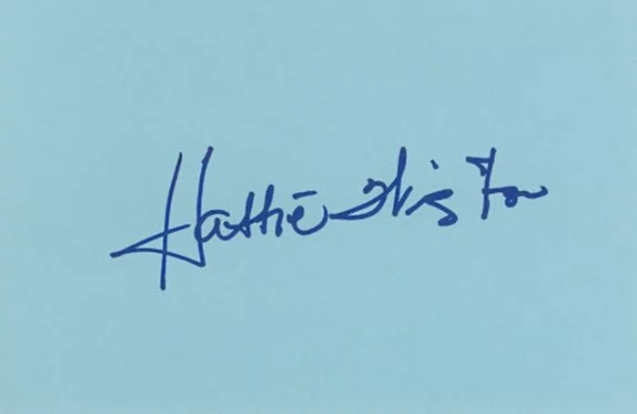 Hattie Winston autograph
