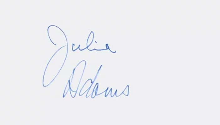 Julie Adams autograph