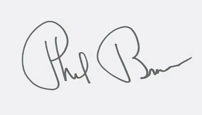 Phil Brown autograph