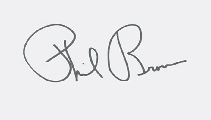 Phil Brown autograph