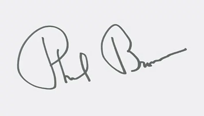 Phil Brown autograph