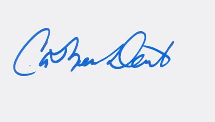 Catherine Dent autograph