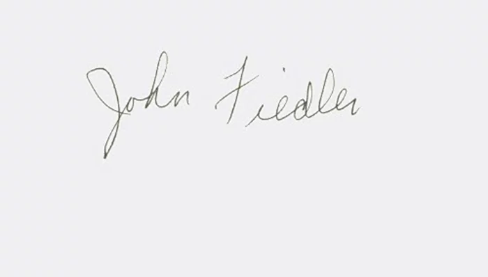 John Fiedler autograph