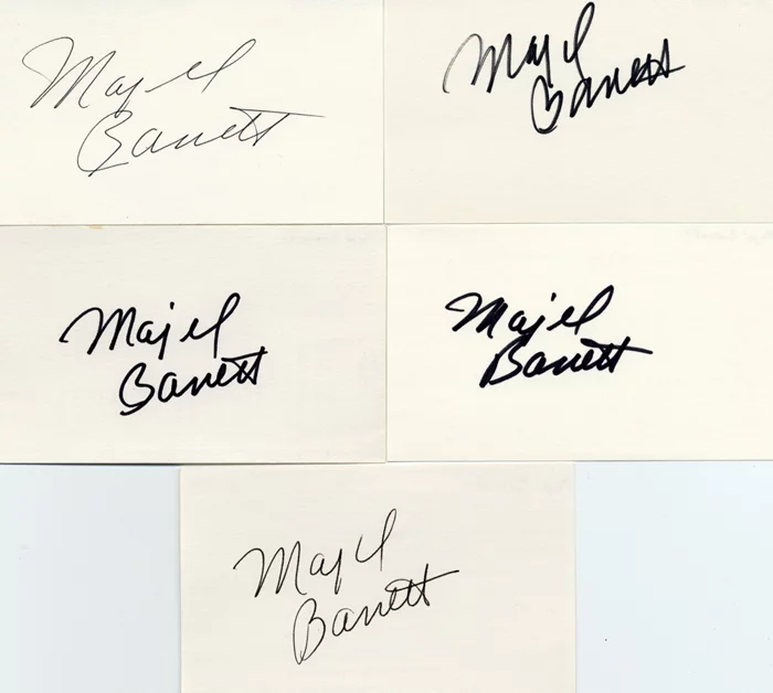 Majel Barrett autograph
