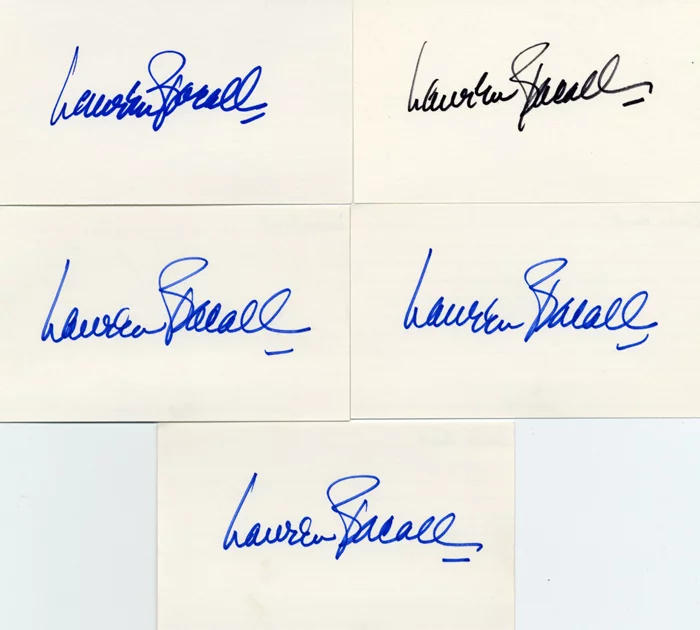 Lauren Bacall autograph