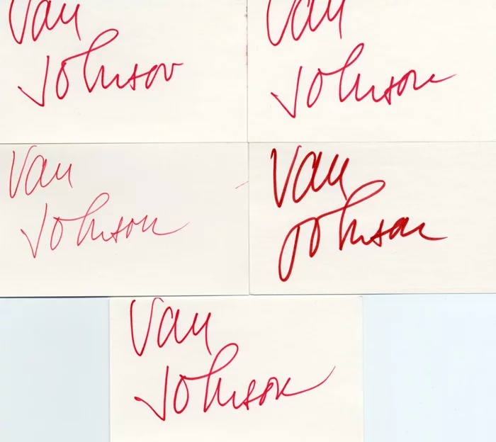 Van Johnson autograph