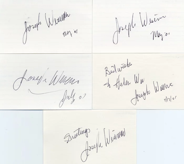 Joseph Wiseman autograph