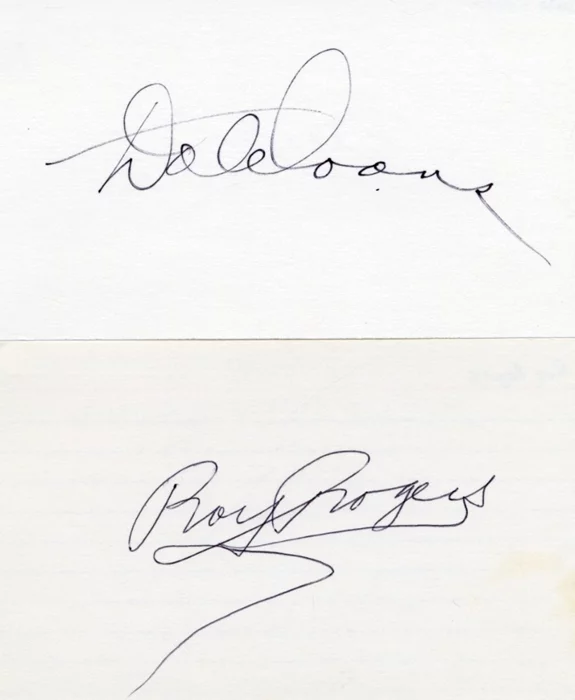 Roy Rogers and Dale Evans autograph