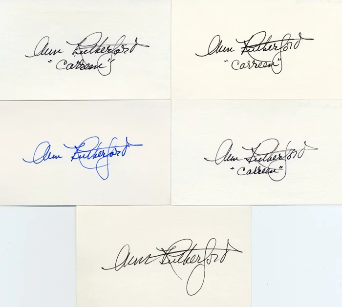 Ann Rutherford autograph