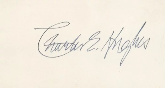 Charles Evans Hughes autograph