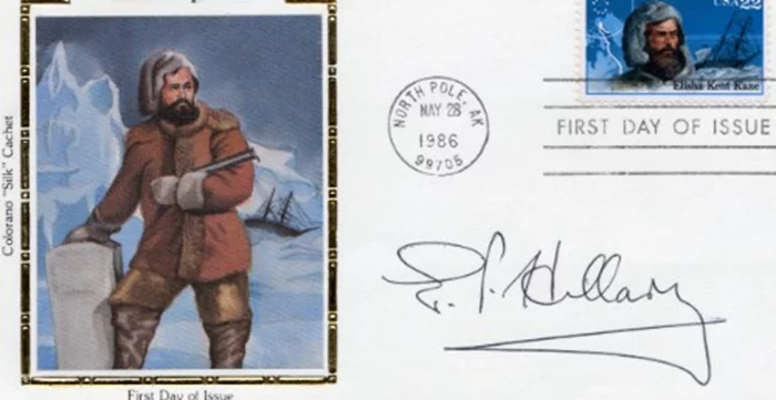 Sir Edmund Hillary autograph