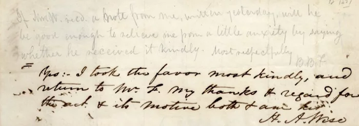 Henry A. Wise autograph