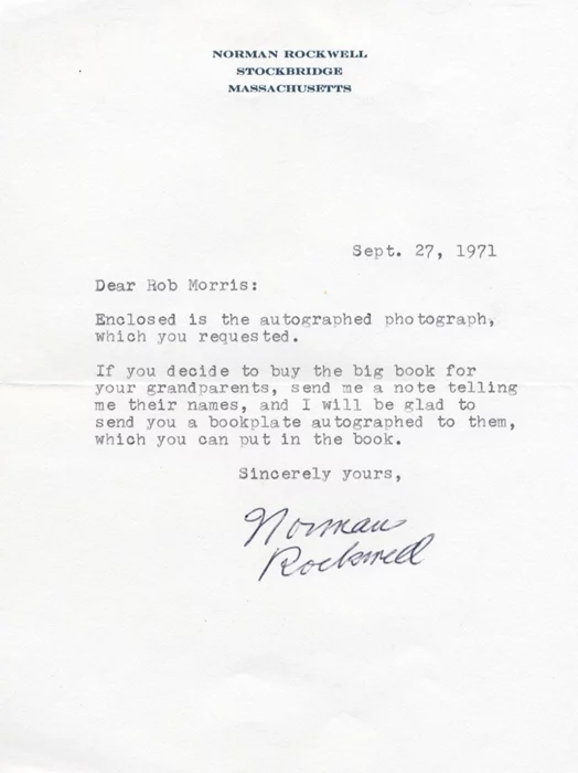 Norman Rockwell autograph