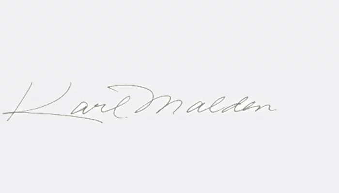 Karl Malden autograph