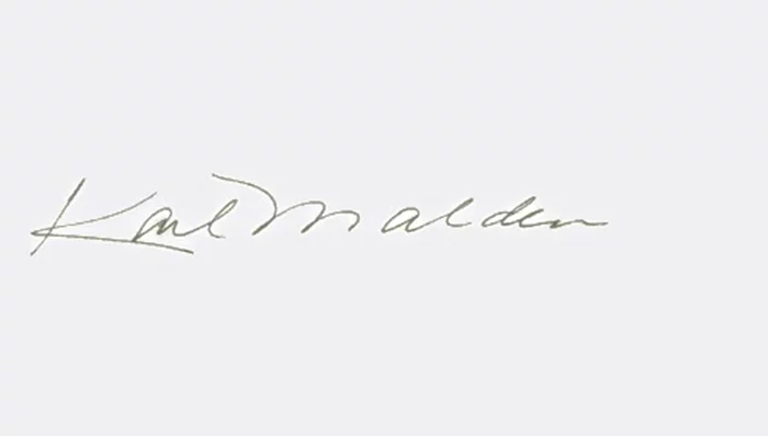 Karl Malden autograph