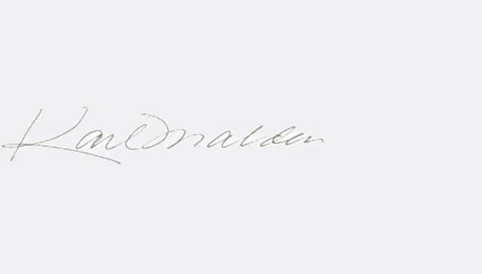 Karl Malden autograph