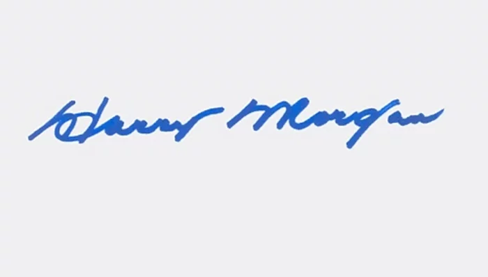 Harry Morgan autograph