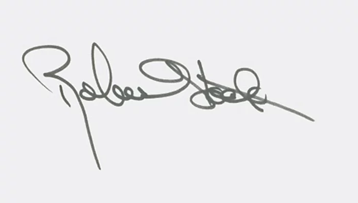 Robert Stack autograph