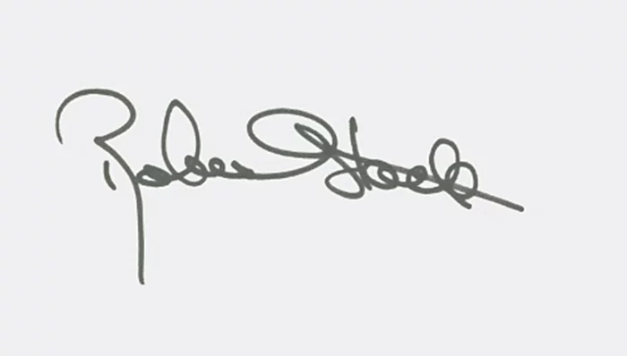 Robert Stack autograph