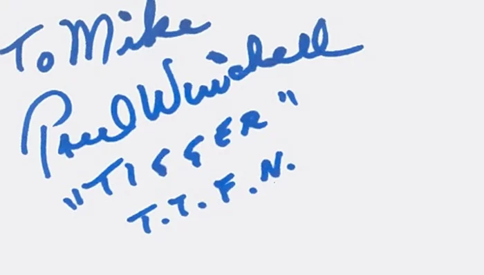 Paul Winchell autograph