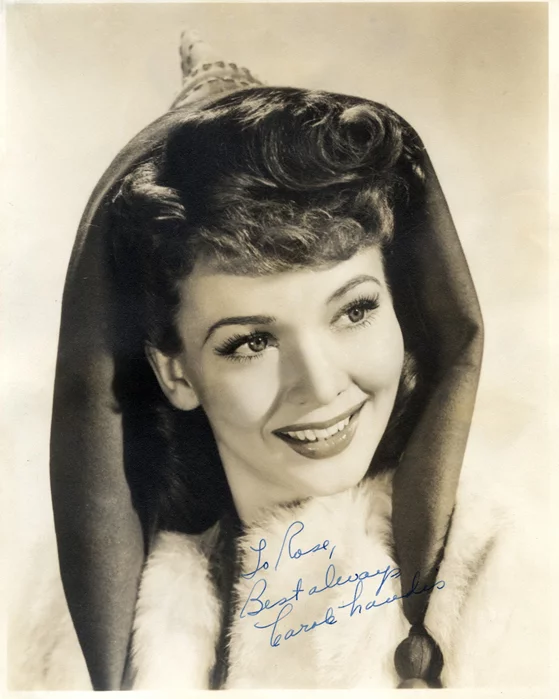 Carole Landis autograph