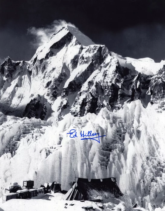 Sir Edmund Hillary autograph