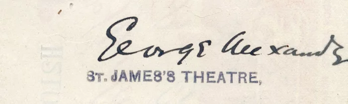 Sir George Alexander autograph