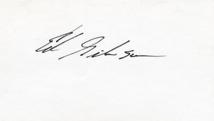 Edward Gibson autograph