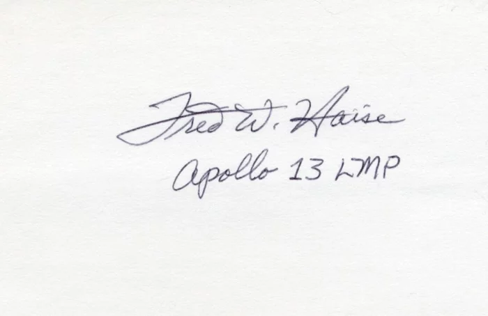 Fred Haise autograph