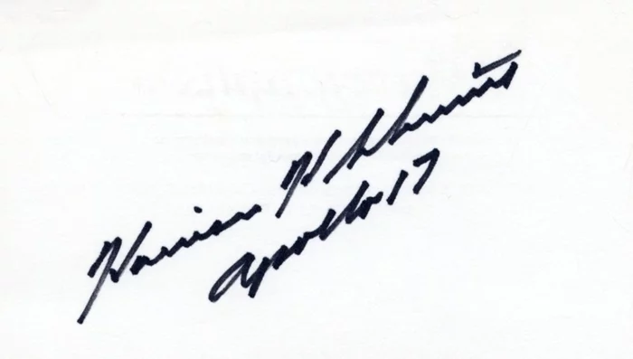 Harrison Schmitt autograph