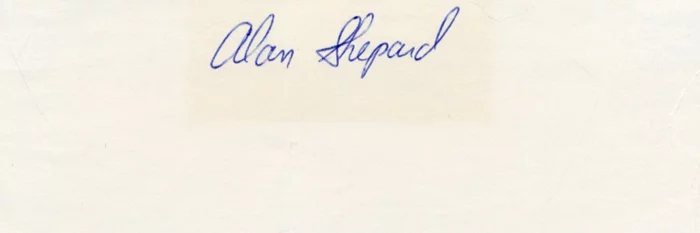 Alan Shepard autograph