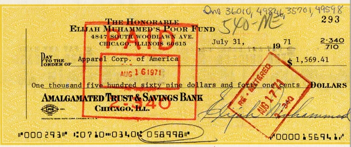 Elijah Muhammed autograph