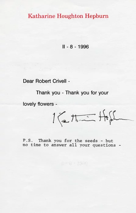 Katharine Hepburn autograph