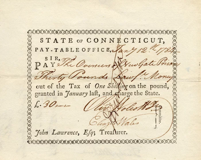 Oliver Wolcott Jr. autograph