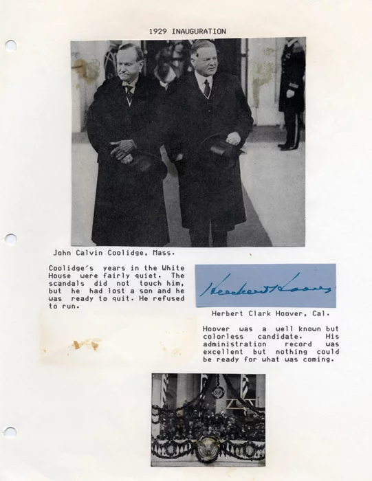 Herbert Hoover autograph