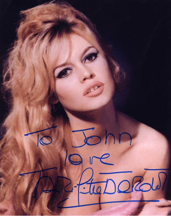 Brigitte Bardot autograph